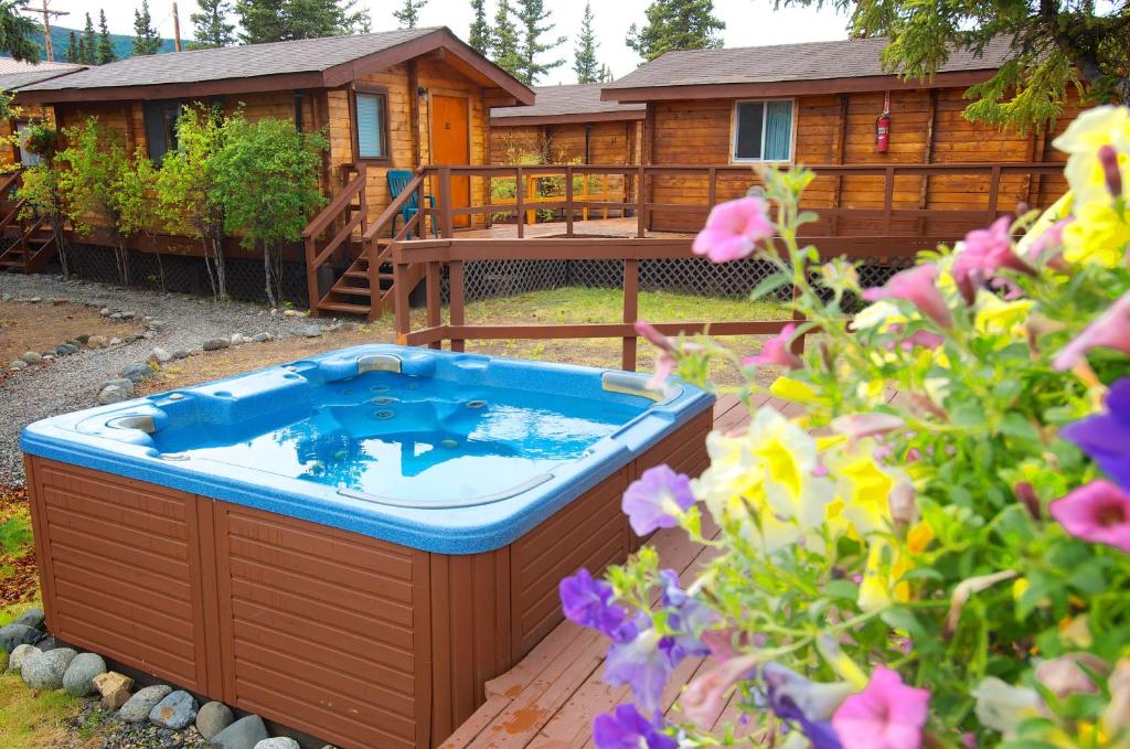 Zahrada ubytování Denali Cabins