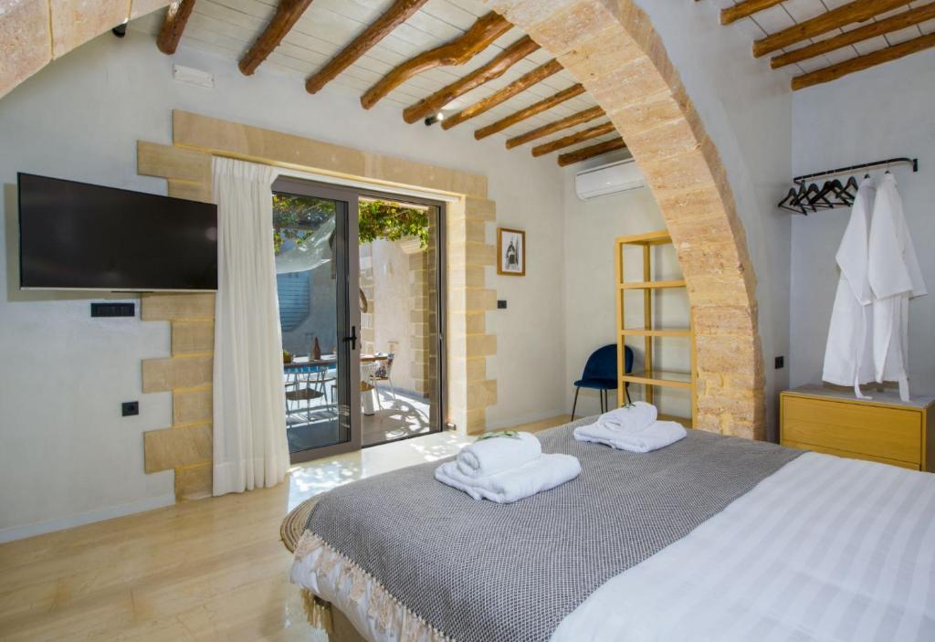 Postel nebo postele na pokoji v ubytování Casa di Grimpili