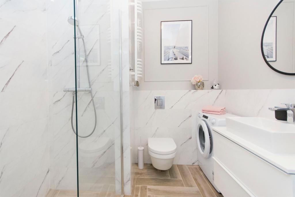 Kúpeľňa v ubytovaní Apartamenty na Uphagena