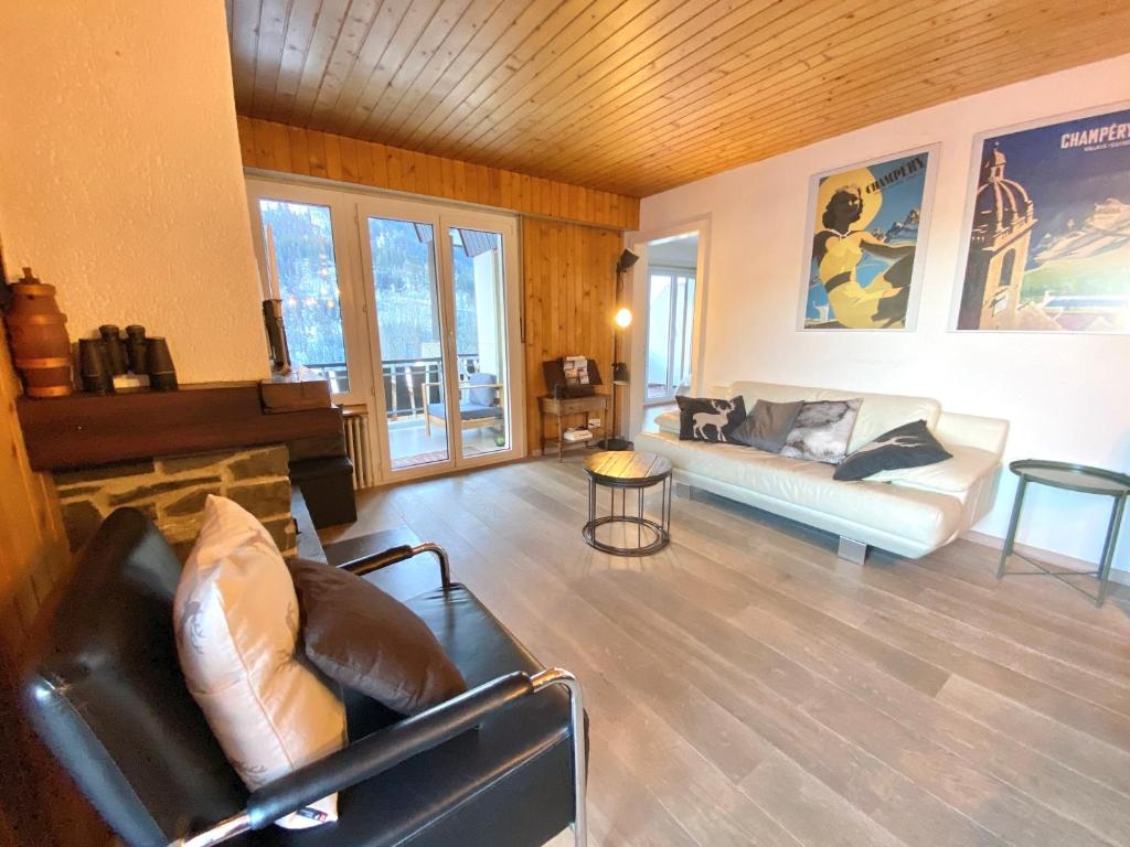 Posezení v ubytování Appartement à la montagne