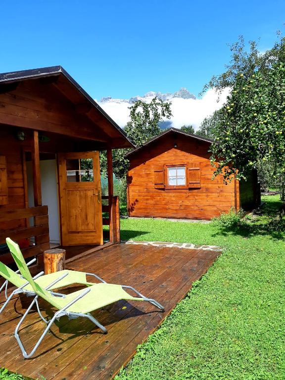 Zahrada ubytování SočaLand Glamping