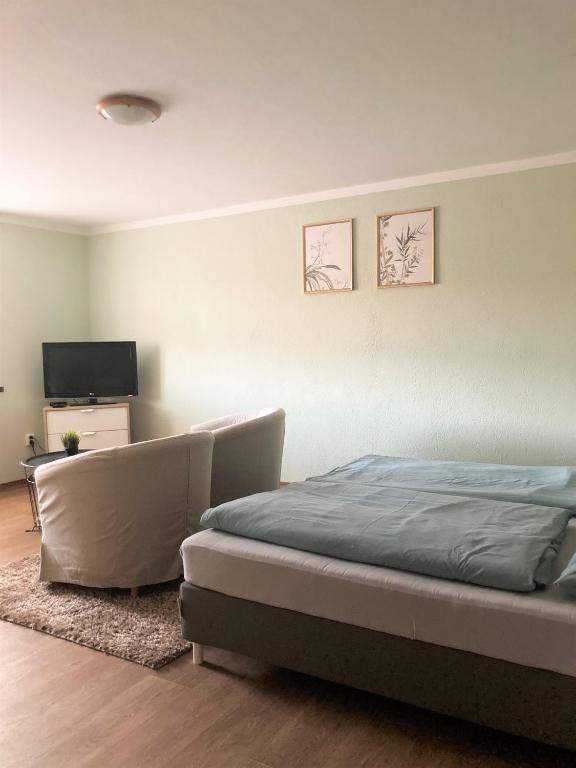 Postel nebo postele na pokoji v ubytování Apartmán Staňkov