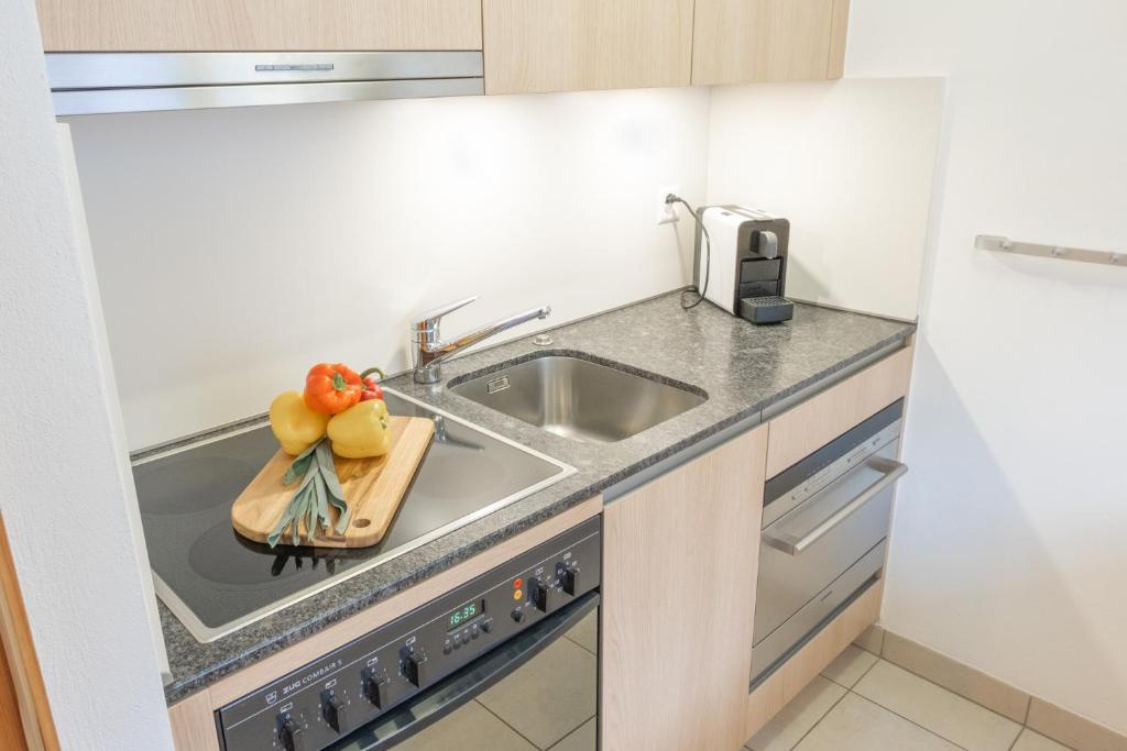 Kuchyň nebo kuchyňský kout v ubytování Haus Sonnheim