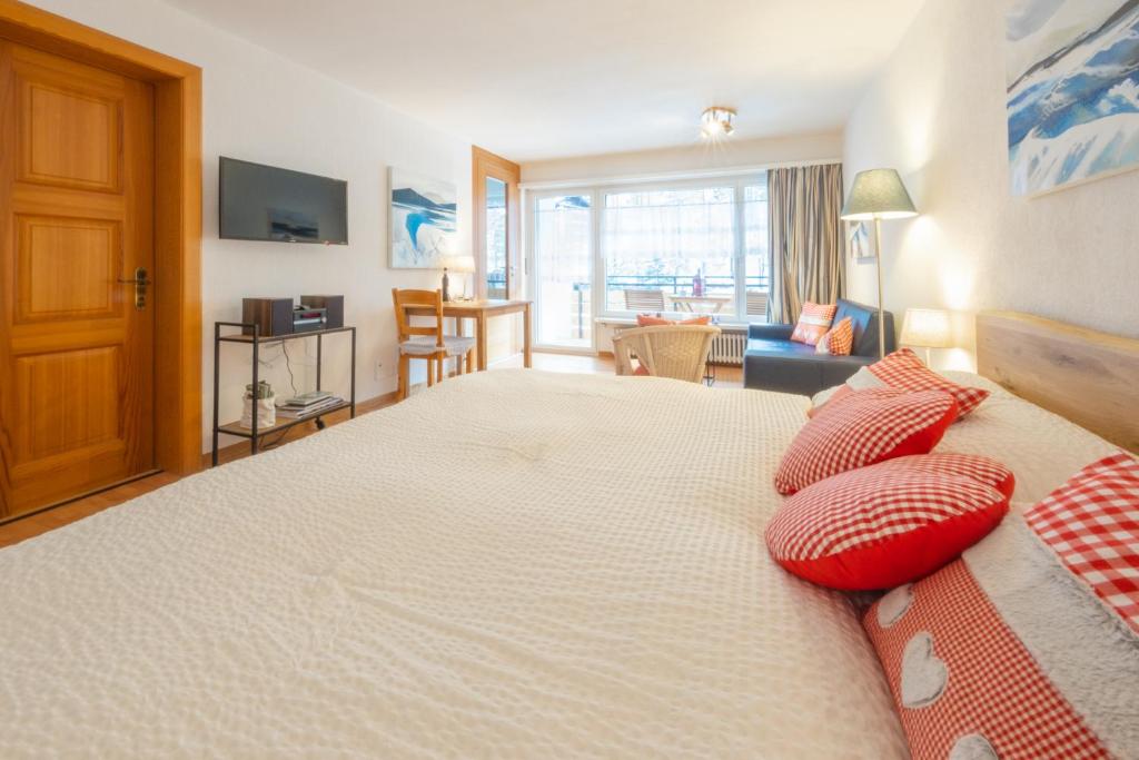 Postel nebo postele na pokoji v ubytování Haus Sonnheim