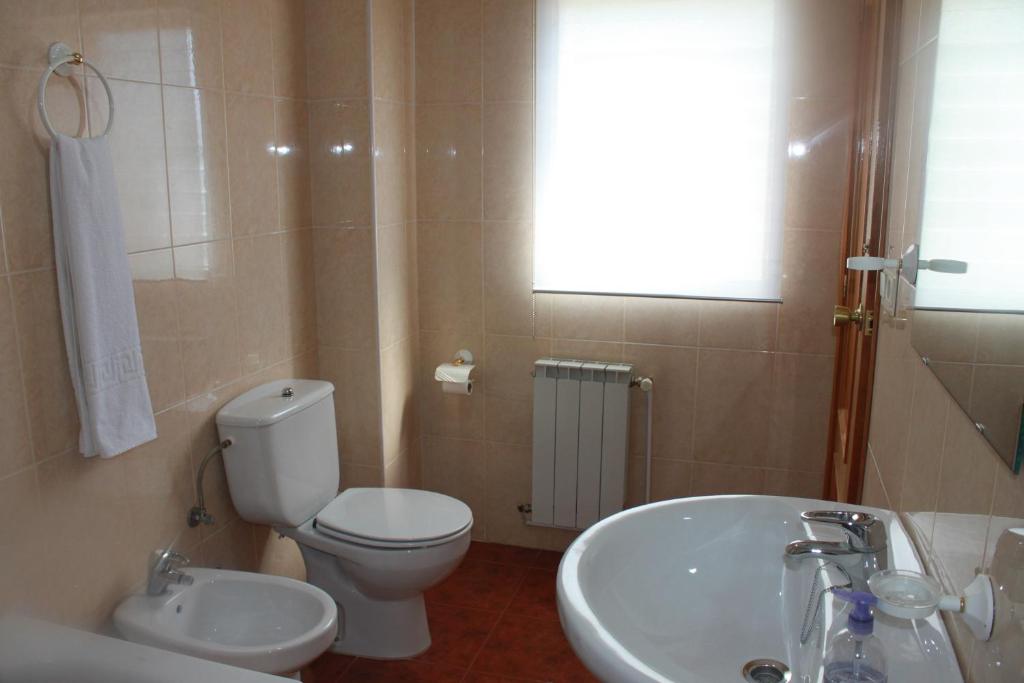 Koupelna v ubytování Albergue Los Chorros