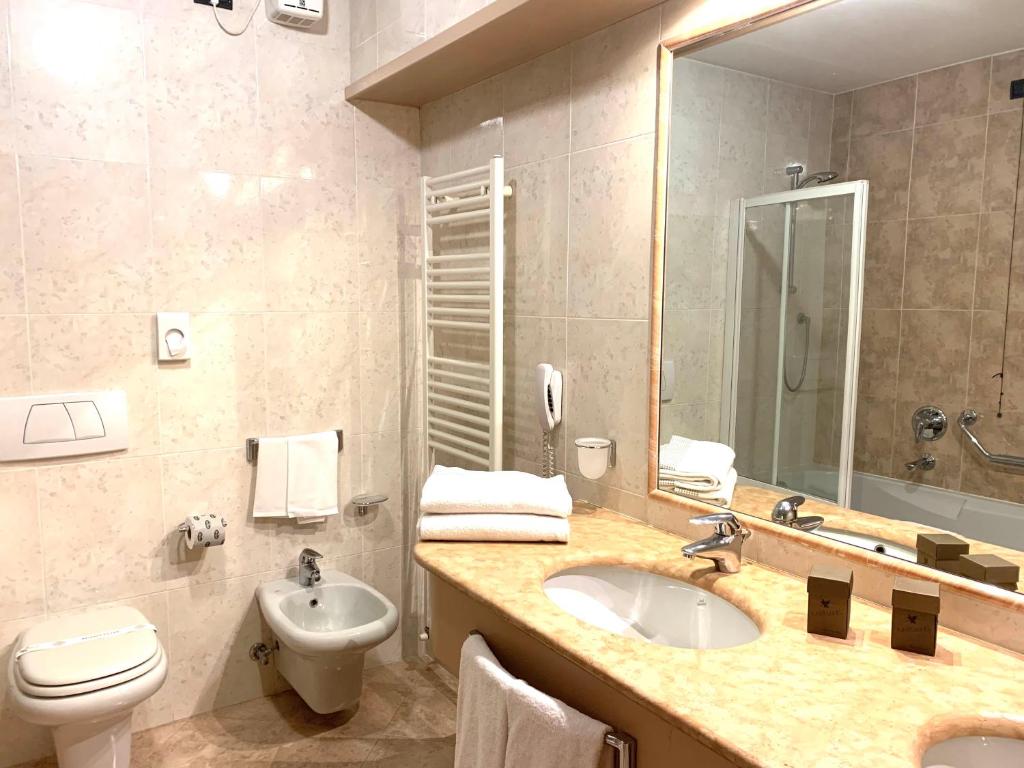 Koupelna v ubytování Hotel Cristallo