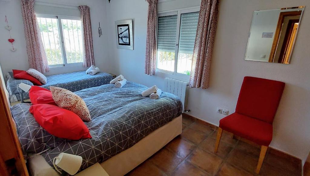 Posteľ alebo postele v izbe v ubytovaní Finca Vista Valle
