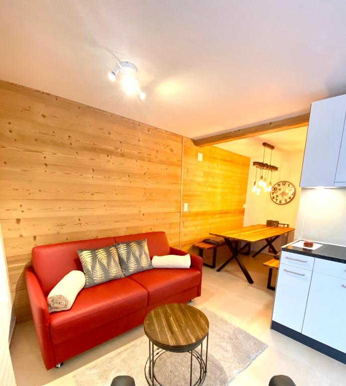 Kuchyň nebo kuchyňský kout v ubytování Apartments Steinbock