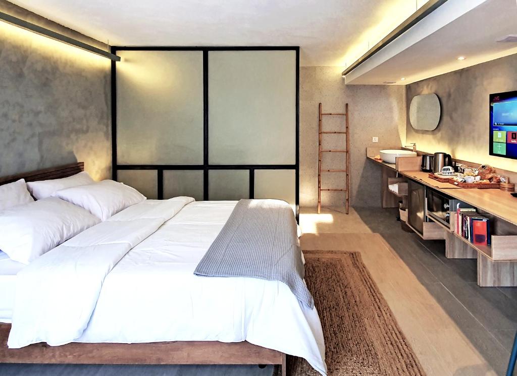 Postel nebo postele na pokoji v ubytování Dodo Studio 1 I Your luxury cosy retreat home