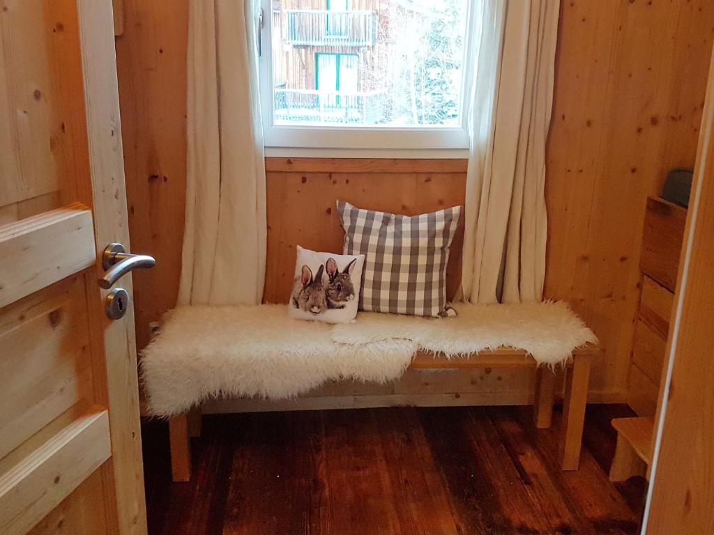Postel nebo postele na pokoji v ubytování Chalet ?Snow Bunny?