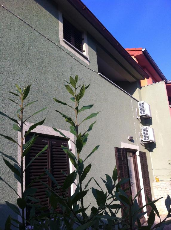 a building with two windows and a plant in front of it at Apartment Anni in Pula