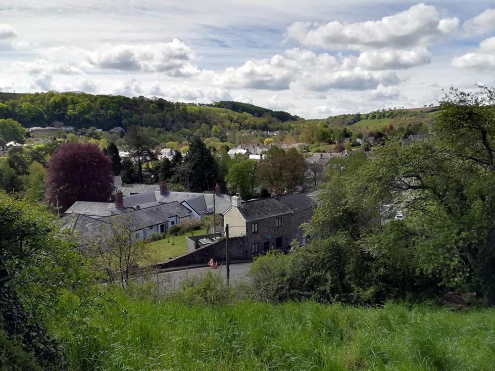 un groupe de maisons dans une ville arborée dans l'établissement Acer Cottage, à Bampton