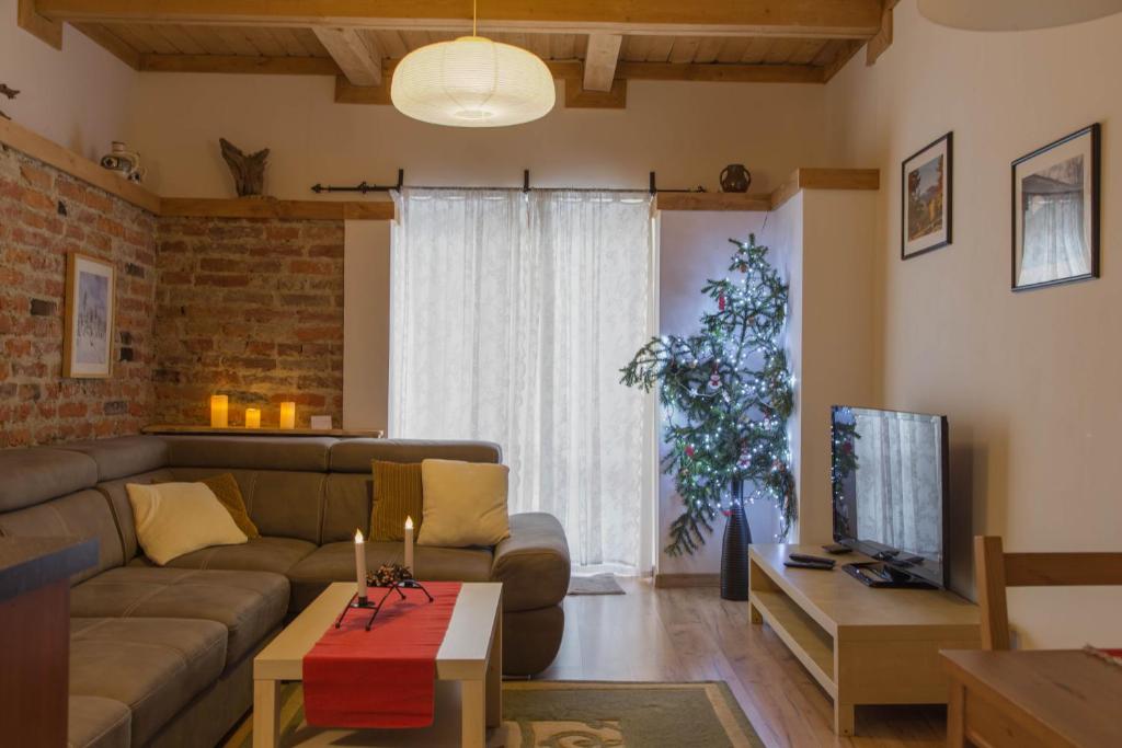 Posezení v ubytování Apartament Nad Potokiem