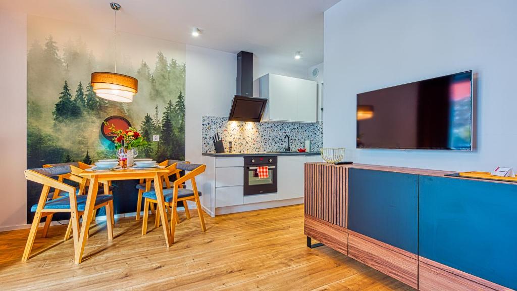 Kuchyňa alebo kuchynka v ubytovaní Apartament Przy Wyciągu 1 - 5D Apartamenty