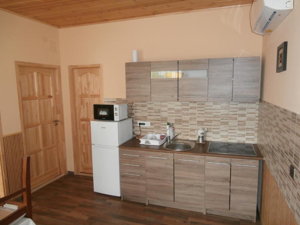 Kuchyňa alebo kuchynka v ubytovaní NATURA Vendégházak