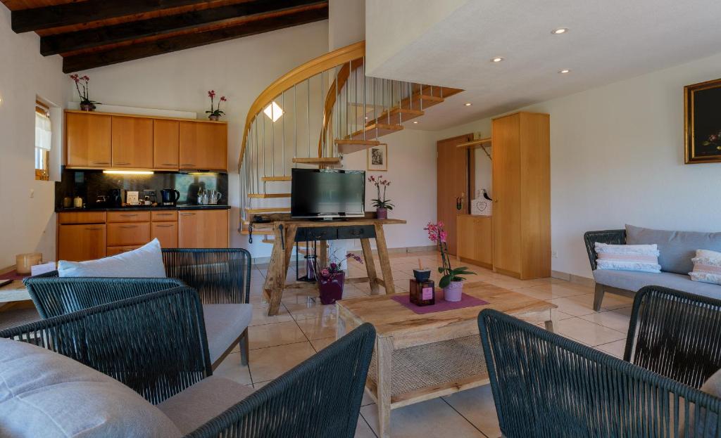 Posezení v ubytování Relais Bayard