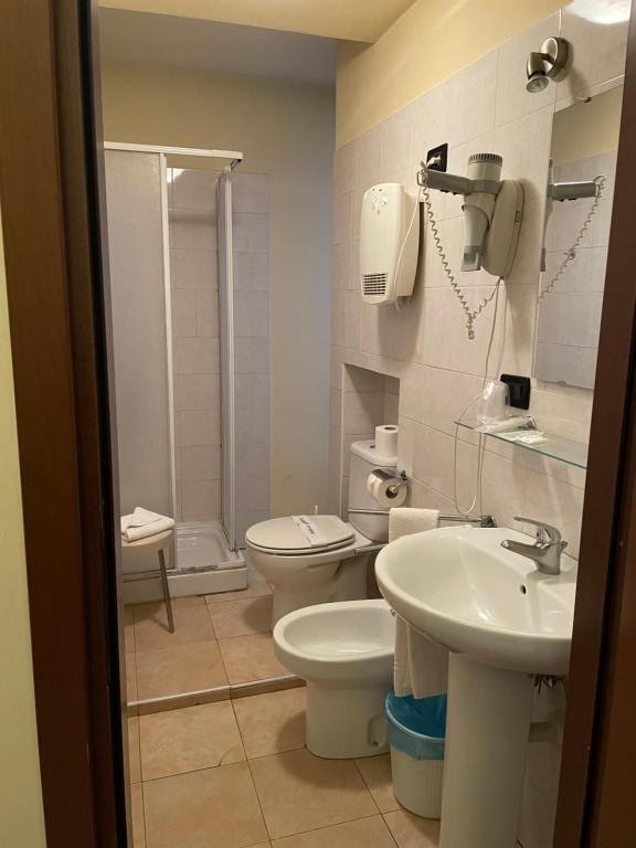 Koupelna v ubytování Hotel Antica Dogana