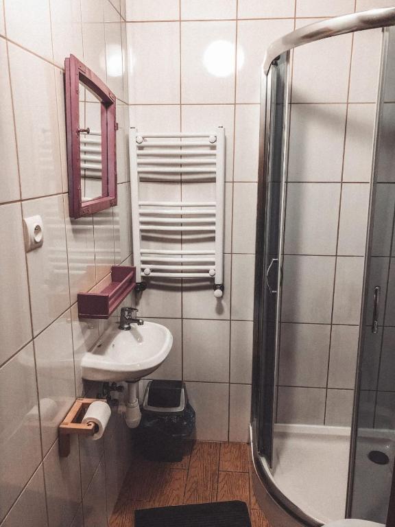 Koupelna v ubytování Chata Starych Znajomych