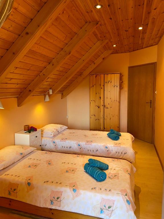 Posteľ alebo postele v izbe v ubytovaní Holiday home Tihovo