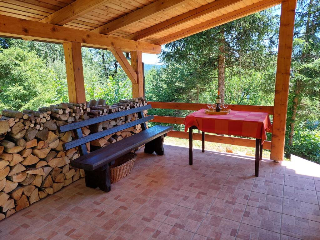 Balkón alebo terasa v ubytovaní Holiday home Tihovo