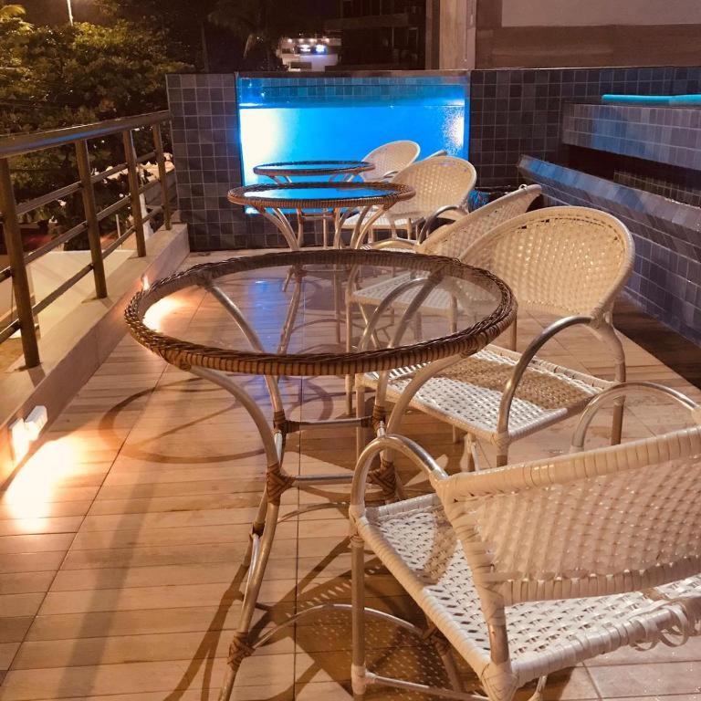 Uma varanda ou terraço em Netuanah Praia Hotel