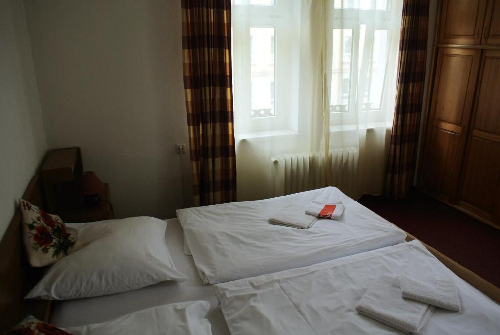 Postel nebo postele na pokoji v ubytování Penzion Haus Regrus