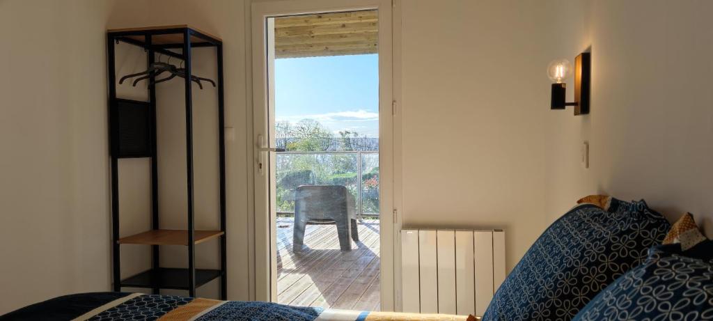Posezení v ubytování Les terrasse du rody, vue mer .