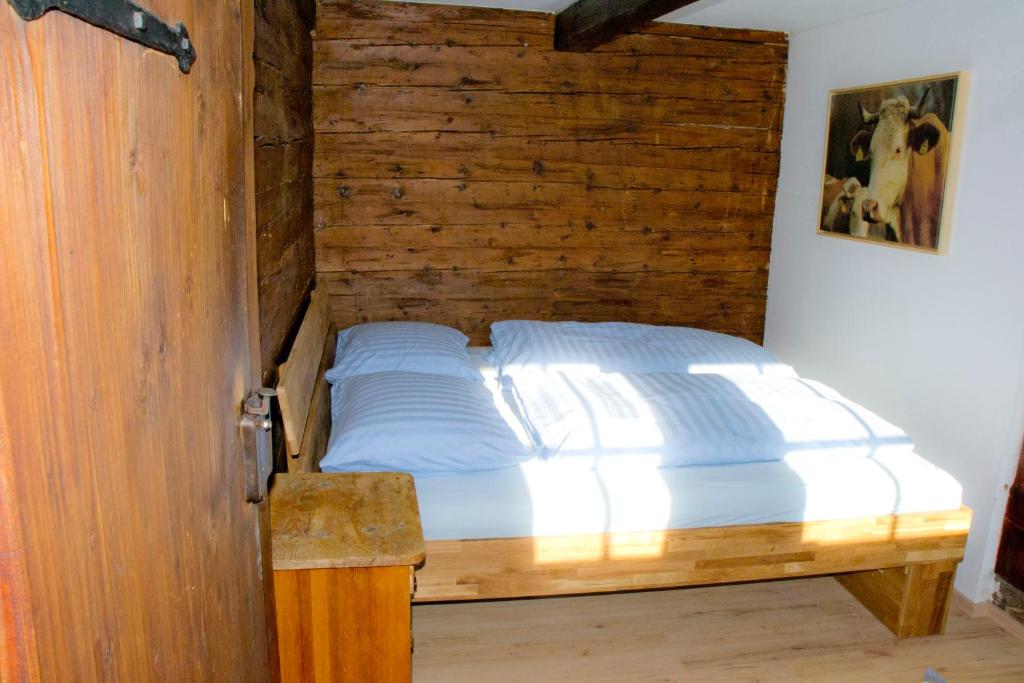 Postel nebo postele na pokoji v ubytování Ruphäusl