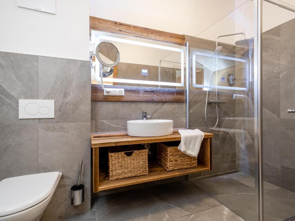 Koupelna v ubytování Haus Estelle