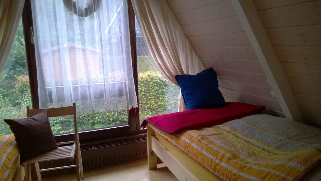 Postel nebo postele na pokoji v ubytování Ferienhaus Düperthal