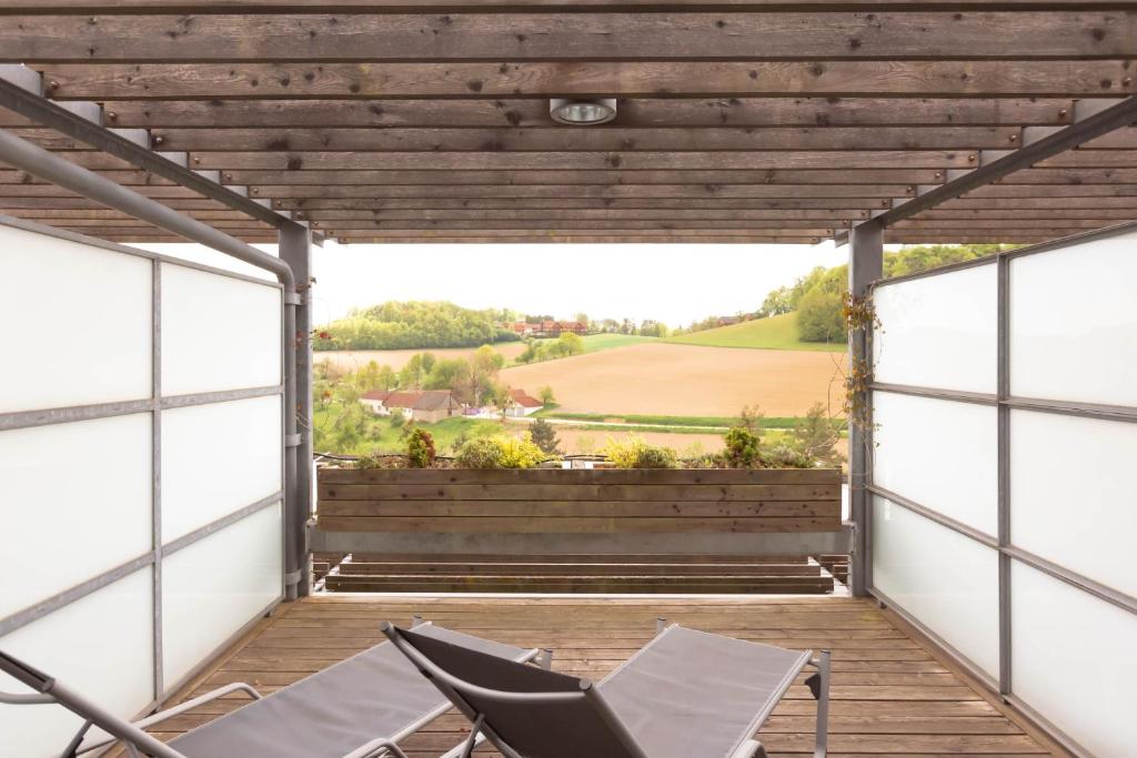 Balkón nebo terasa v ubytování Das Sonnreich - Thermenhotel Loipersdorf