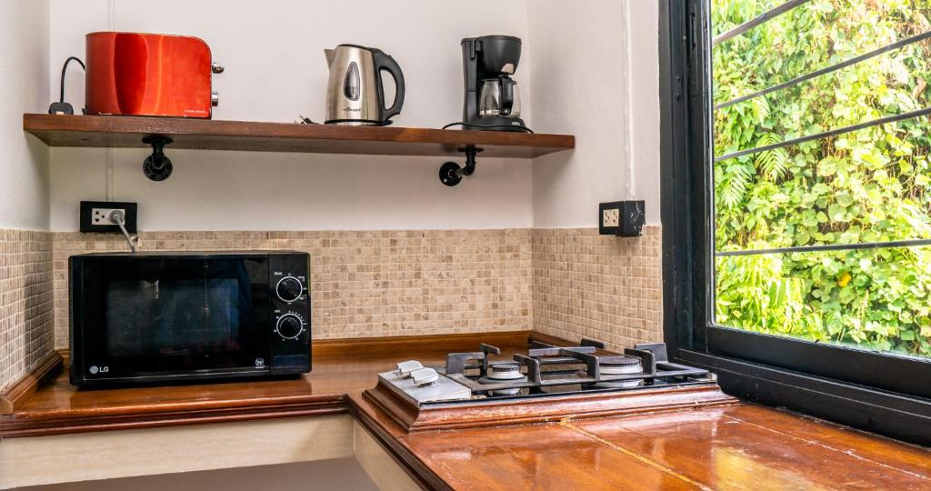 Kuchyň nebo kuchyňský kout v ubytování Aqua Suites