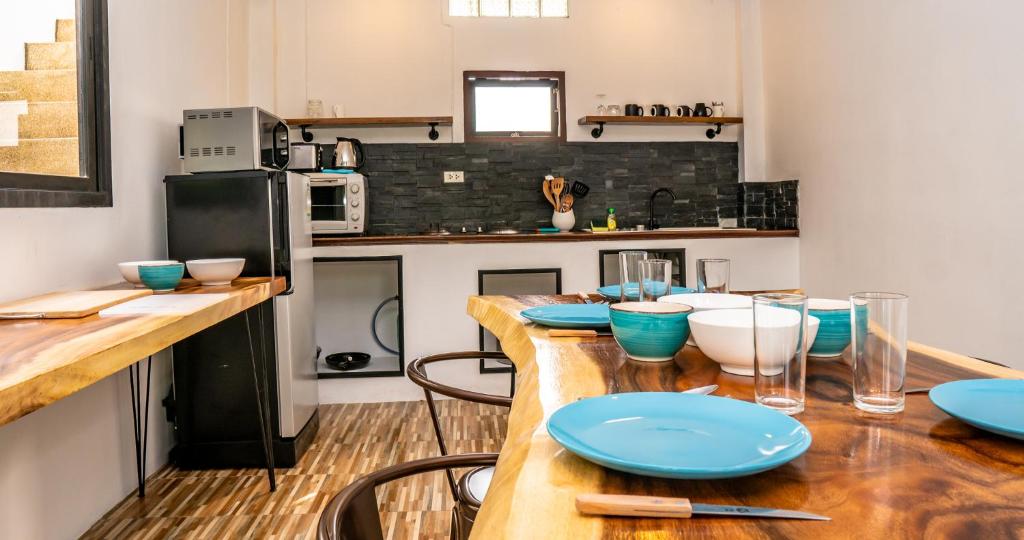 Kuchyň nebo kuchyňský kout v ubytování Aqua Suites