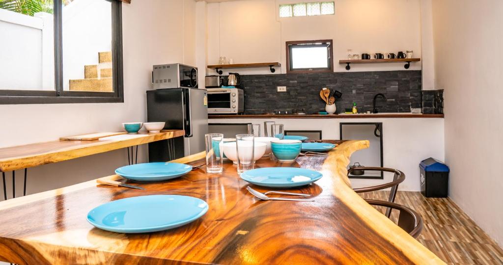 Kuchyň nebo kuchyňský kout v ubytování Aqua Suites