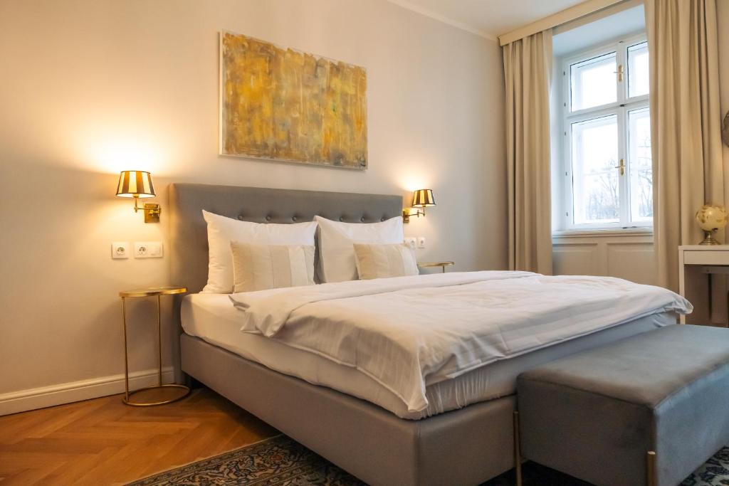 Posteľ alebo postele v izbe v ubytovaní Parkview Boutique Apartments