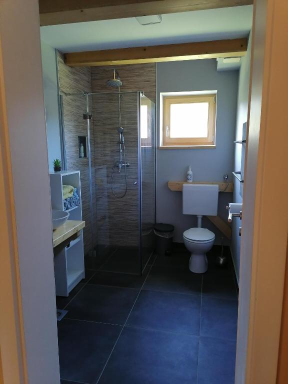 Koupelna v ubytování Cottage Golenovo