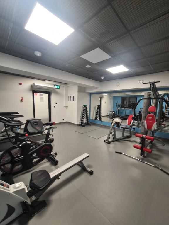 Fitness centar i/ili fitness sadržaji u objektu Apartament Lake View z sauną i widokiem na jezioro