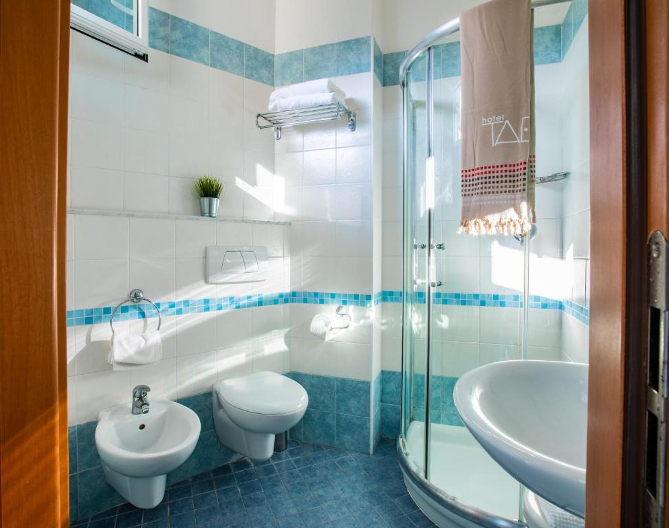 Koupelna v ubytování Hotel Tabor