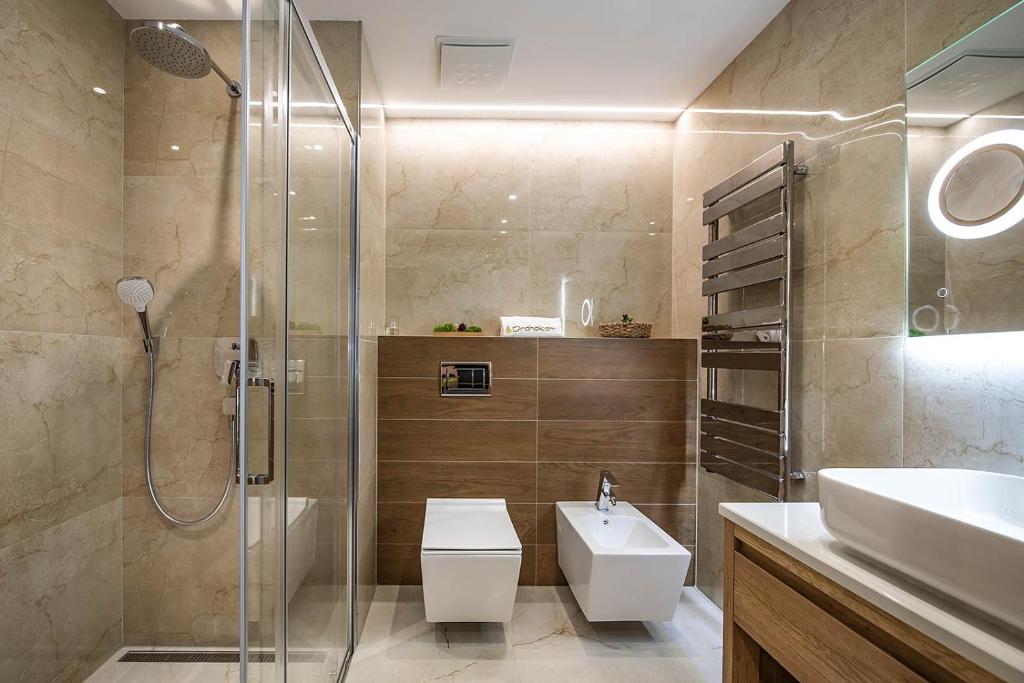 Kúpeľňa v ubytovaní Apartmán Drahokam Bešeňová