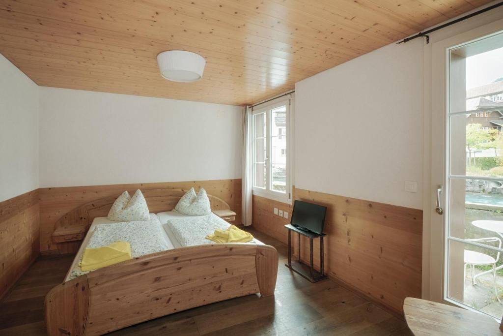 Postel nebo postele na pokoji v ubytování CityChalet historic
