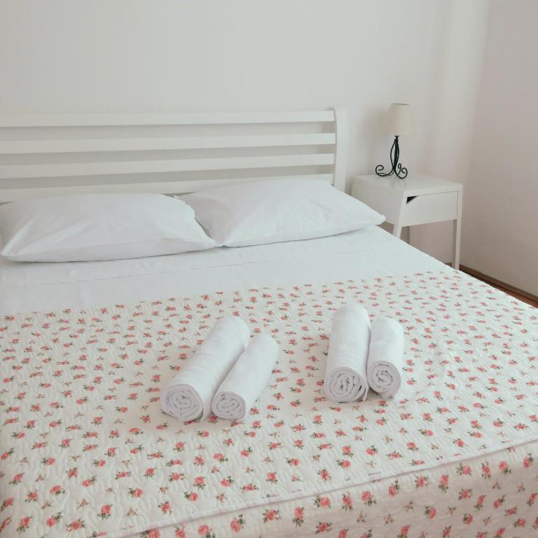 Postel nebo postele na pokoji v ubytování Lovely apartment in old part of Vis