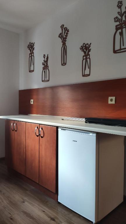 Kuchyň nebo kuchyňský kout v ubytování Margus Apartmány