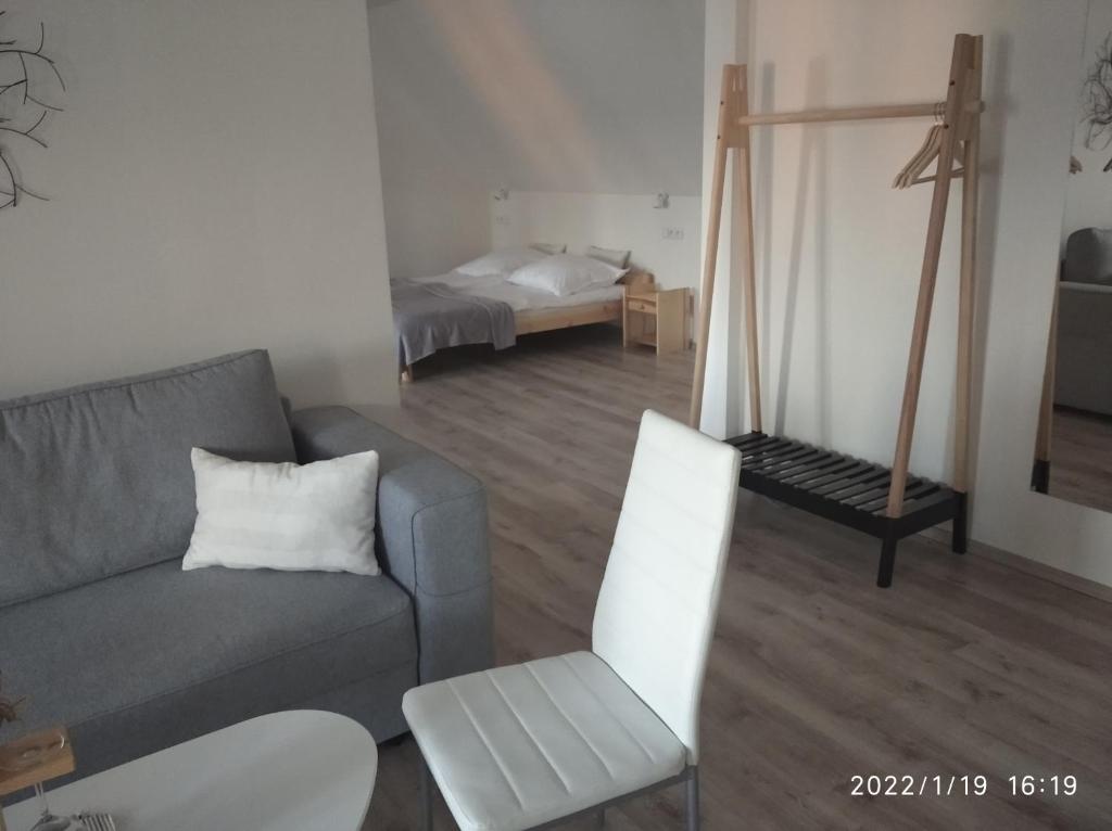 Postel nebo postele na pokoji v ubytování Penzion Tvrz Dub u Tábora