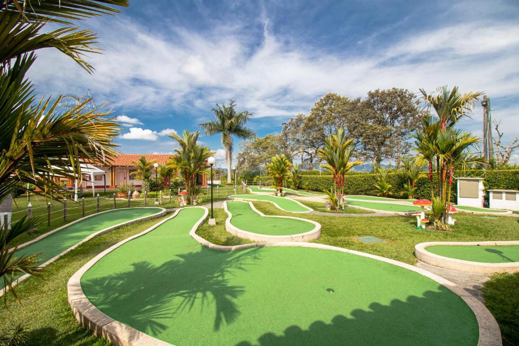 Zahrada ubytování Hotel Campestre las Camelias