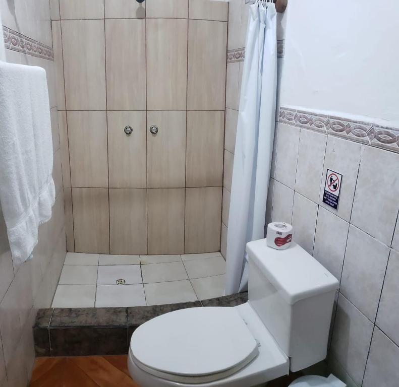 Koupelna v ubytování Hotel Crossman