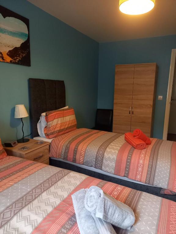 Postel nebo postele na pokoji v ubytování Spacious 2 Bed Apartment Norwich, Close To Station and City centre