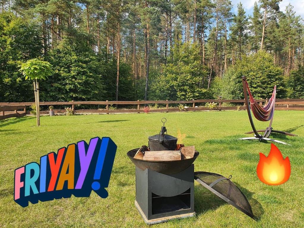 Zahrada ubytování Domek z basenem nad jeziorem Gwiazdy, Ostoja Bukowo, Kaszuby