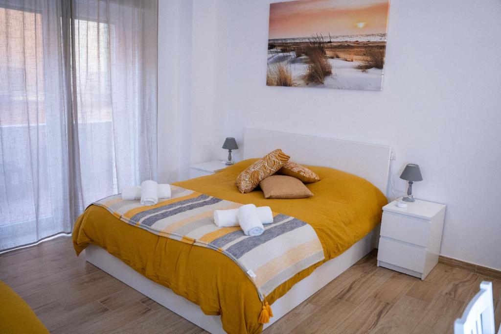 Ένα ή περισσότερα κρεβάτια σε δωμάτιο στο B&B Alighieri 97