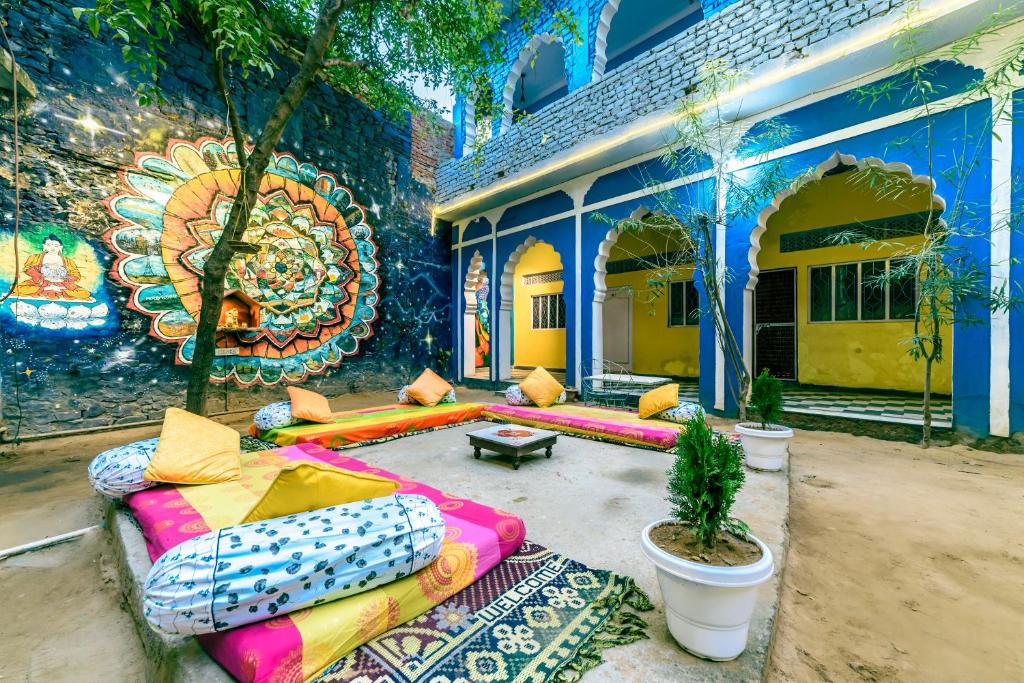 Posezení v ubytování Hide-In Pushkar