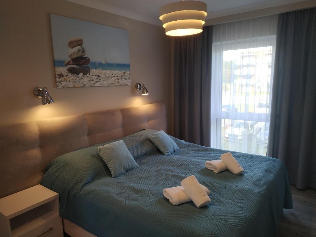 Posteľ alebo postele v izbe v ubytovaní Apartament Luxury
